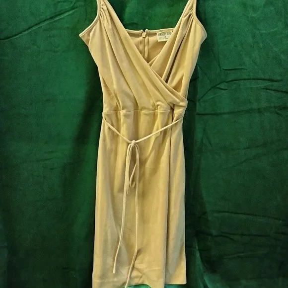 slim fit dress slacks Jane Halter Midi Dress-Green